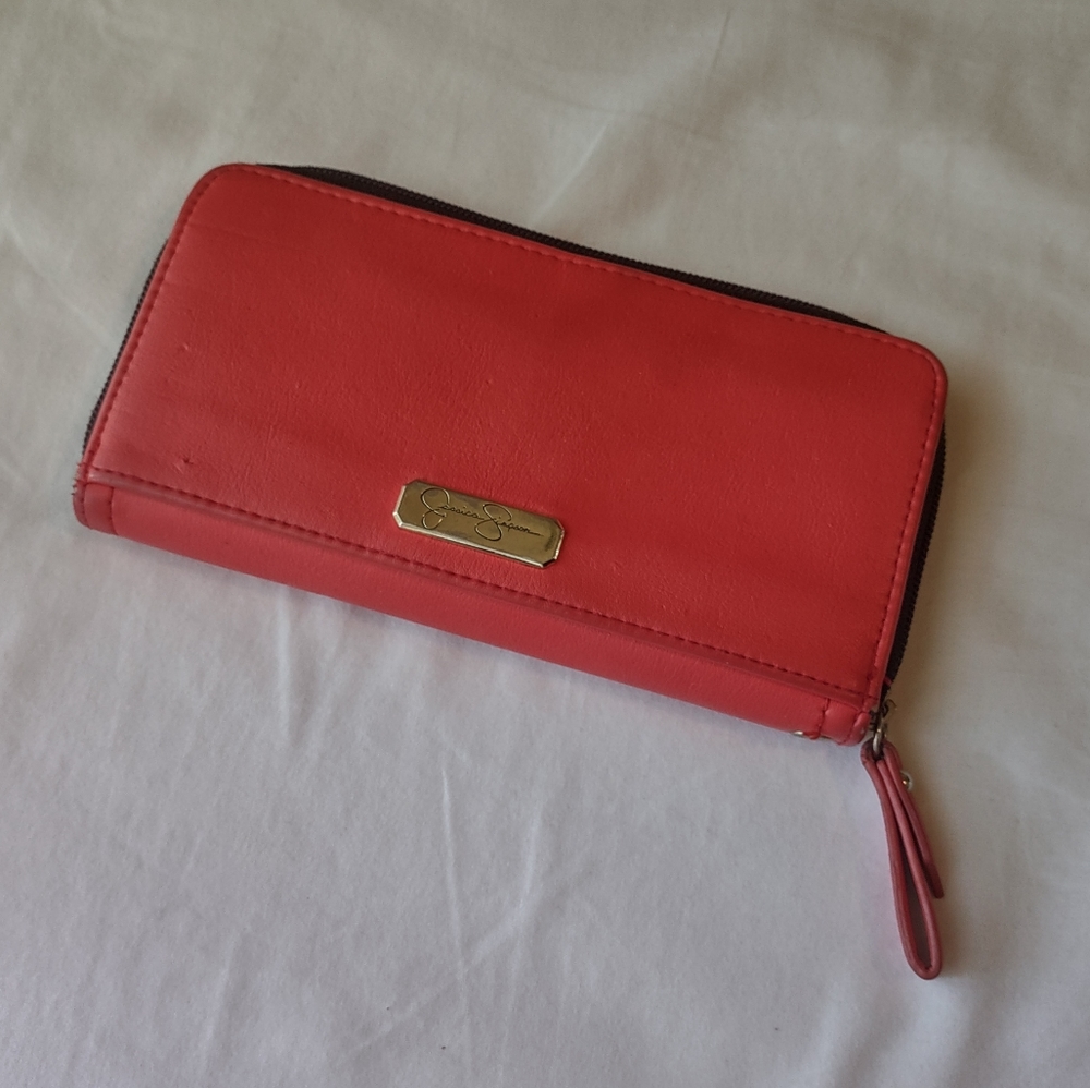 Jessica Simpson Red Wallet w/ Tan Interior